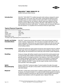 walocel™ mkx 20000 pp 10 - Dow Construction Chemicals