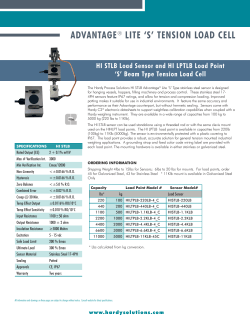 HI LPTLB Load Point with STLB Sensor Datasheet