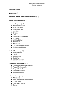 Parent/Student Handbook - Harpswell Coastal Academy