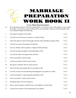 Love Map Questionnaire