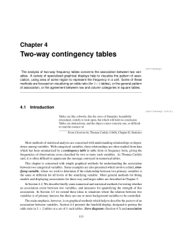 Two-way contingency tables