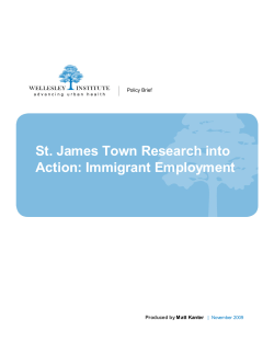 Immigrant Employment - Wellesley Institute