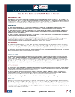 2012 board of directors election biographies