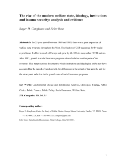 The rise of the modern welfare state, ideology, institutions and