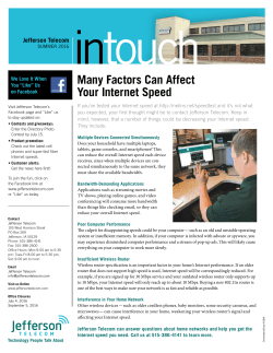Many Factors Can Affect Your Internet Speed