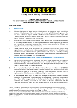 I. INTRODUCTION 1. Following the horrors of World War II and the