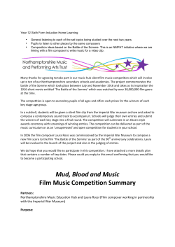 Mud, Blood and Music Film Music Competition Summary