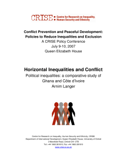 Political inequalities: a comparative study of Ghana and C&ocirc;te d`Ivoire