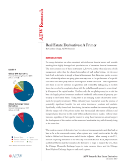 Real Estate Derivatives: A Primer