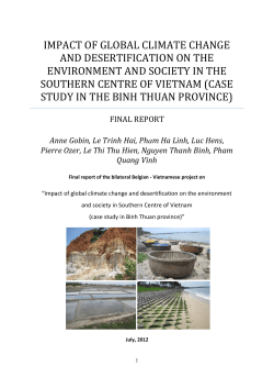 Impact of global climate change and desertification on the