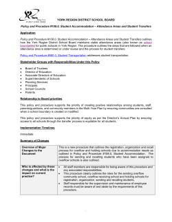 Policy 108 Student Accommodation Attendance Areas
