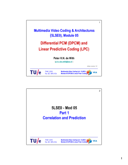 (DPCM) and Linear Predictive Coding