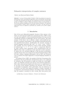 Exhaustive interpretation of complex sentences