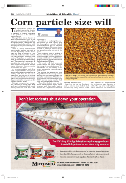 Corn particle size will