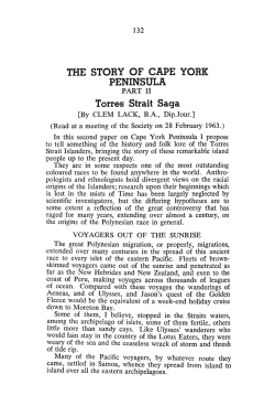 THE STORY OF CAPE YORK PENINSULA Torres