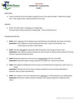 Creating Similes Key