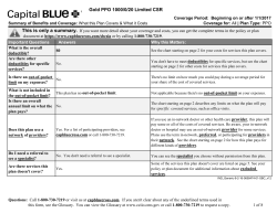 Limited Cost Share - Capital BlueCross