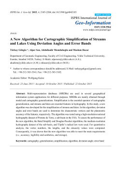A New Algorithm for Cartographic Simplification of Streams and