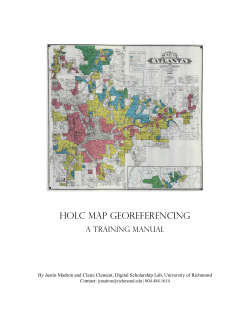 holc map georeferencing - Digital Scholarship Lab