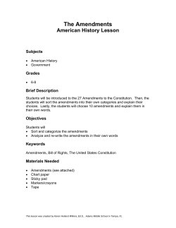 The Amendments - Education World