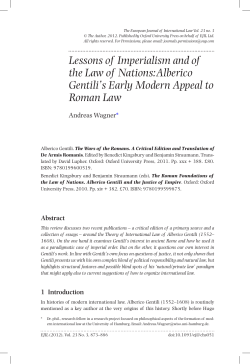 Lessons of Imperialism and of the Law of Nations