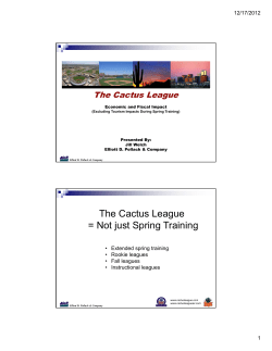 2013 Cactus League Economic Impact Study