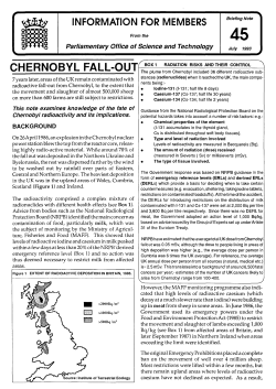 Chernobyl Fall-out - POST Briefing Note 45 (July