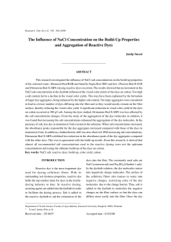 The Influence of NaCl Concentration on the Build