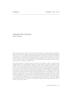 the return of rage - parrhesia :: a journal of critical philosophy