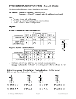Syncopated Dulcimer Chording