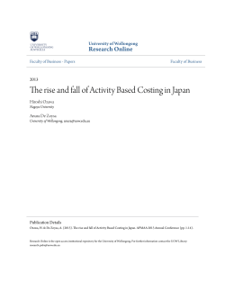 The rise and fall of Activity Based Costing in Japan