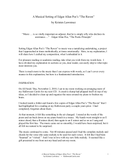 A Musical Setting of Edgar Allan Poe`s "The Raven"