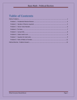 Basic Math &ndash; Political Election