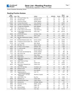Quiz List&mdash;Reading Practice