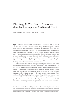 Placing E Pluribus Unum on the Indianapolis Cultural Trail