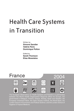 Health care systems in transition: France - WHO/Europe