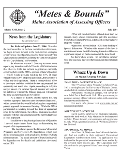 July 2004 - Maine Association of Assessing Officers