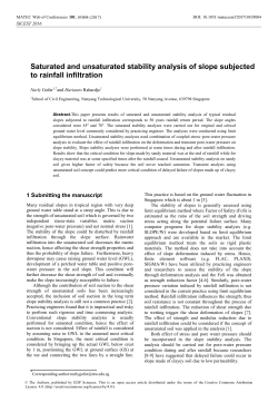 Saturated and unsaturated stability analysis of slope subjected to