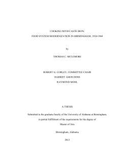 COOKING WITH CASTE IRON: FOOD SYSTEM