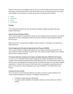 Grants - Xavier University of Louisiana
