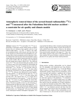 Atmospheric removal times of the aerosol