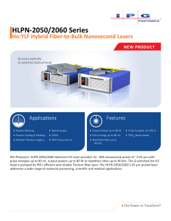 HLPN-2050/2060 Series - IPG Photonics Corporation