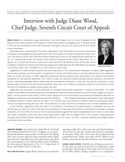 Interview with Judge Diane Wood, Chief Judge, Seventh Circuit