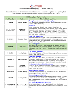 Kids` Book Themes Bibliography