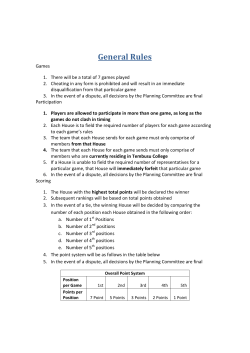 General Rules - Tembusu College Students` Committee (CSC)