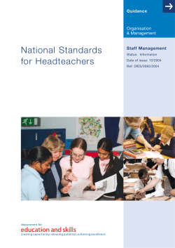 National Standards for Headteachers
