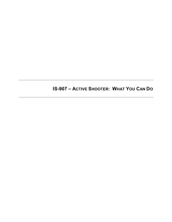 FEMA IS 907 Active Shooter &ndash; What You Can Do Instructor Guide