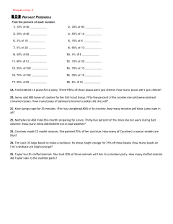Answers on p. 2 19. Fred ordered 15 pizzas for a party. Three
