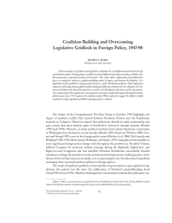 Coalition Building and Overcoming Legislative Gridlock in