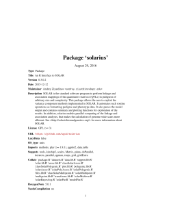 Package `solarius`